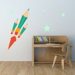 Fusée en forme de crayons