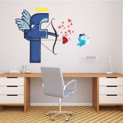 Facebook et twitter tombent amoureux