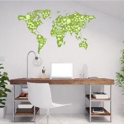 Carte du monde &eacute;cologie