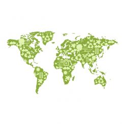 Carte du monde &eacute;cologie