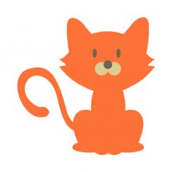 Chat orange assis