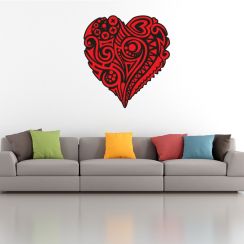 Coeur en motifs g&eacute;om&eacute;triques