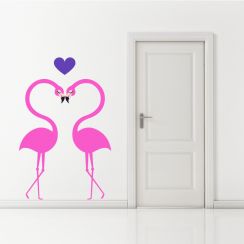 Couple de flamants roses