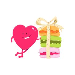 Coeur et macarons