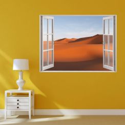 Fen&ecirc;tre avec vue sur le d&eacute;sert