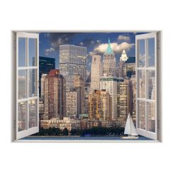 Fen&ecirc;tre avec vue sur Manhattan