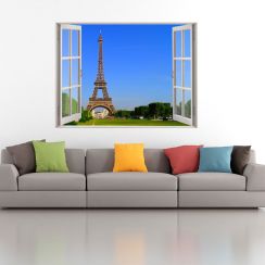 Fen&ecirc;tre avec vue sur la tour Eiffel