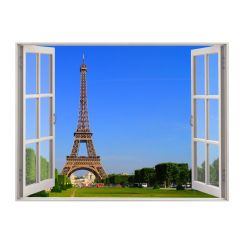 Fen&ecirc;tre avec vue sur la tour Eiffel