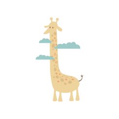 Girafe la tête dans les nuages
