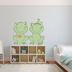 Couple d'adorables grenouilles