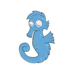 Hippocampe bleu