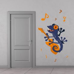 L&eacute;zard qui joue de la guitare
