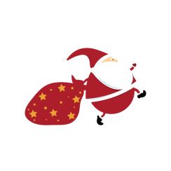 P&egrave;re No&euml;l et son sac plein de cadeaux