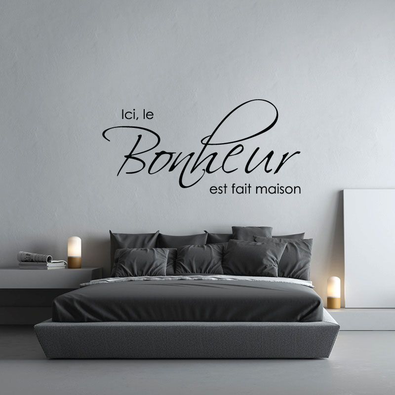 Citation Murale en Fil de Fer Ici le bonheur est fait maison