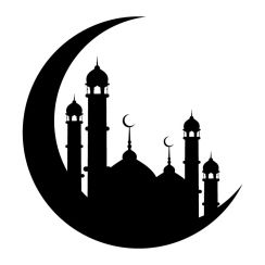 Mosquée inscrite dans un croissant