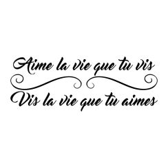 Aime la vie que tu vis