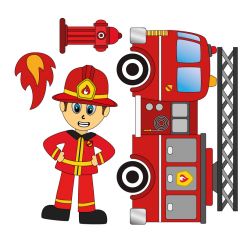Pompier et son camion
