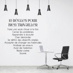 10 règles pour bien travailler