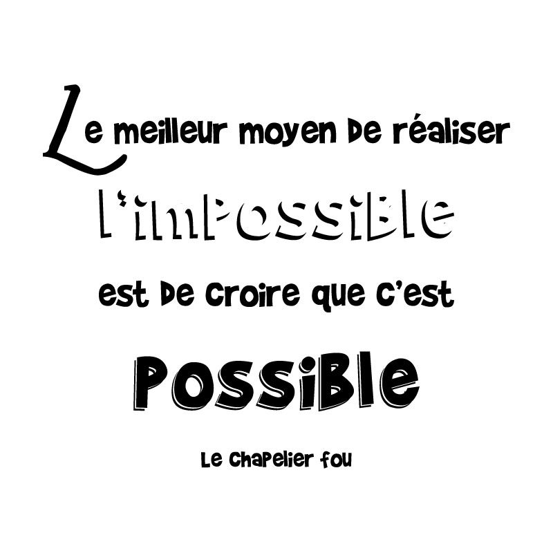 Sticker Mural Realiser L Impossible Decomotif