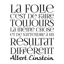 Einstein : La folie c'est...