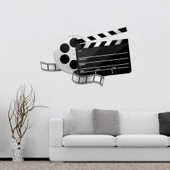 Bobine de film et clap de cinema