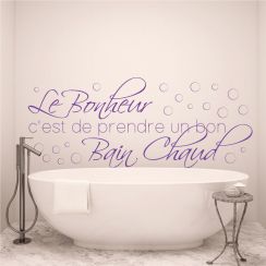 Le bonheur c'est de prendre un bon bain chaud