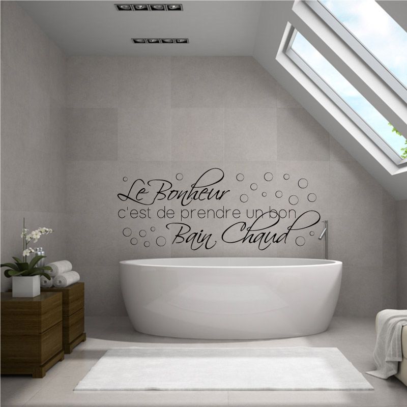 Sticker murale salle de bain Le Bonheur du Bain