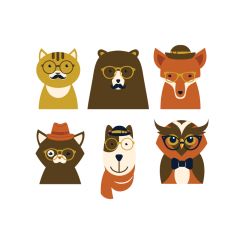 Animaux hipsters