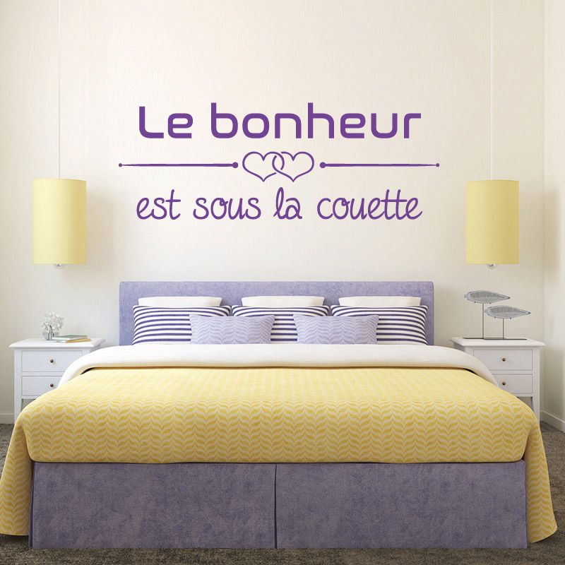 Generic Sticker Le bonheur est sous la couette à prix pas cher