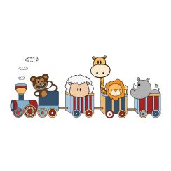 Petit train rempli d'animaux