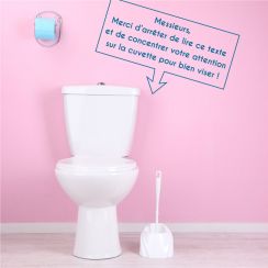 Communiquer aux toilettes de façon efficace avec humour - HPCleaning