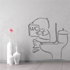 Sticker toilettes humour et droile brise glace - Stickers muraux WC