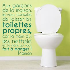 Je vous conseille de laisser les toilettes propres