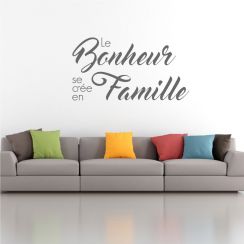 Le bonheur se crée en famille