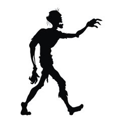 Silhouette de zombie