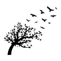 Oiseaux qui s'envolent d'un arbre