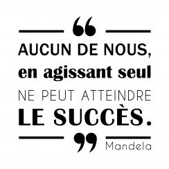 Aucun de nous, en agissant seul, ne peut atteindre le succès - Nelson Mandela -