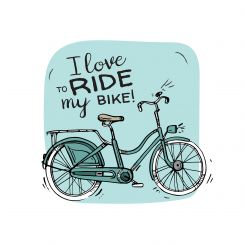 I love to ride my bike