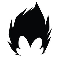 silhouette coupe de cheveux Vegeta Dragon Ball Z