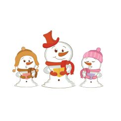 Bonhommes de neige en train de chanter